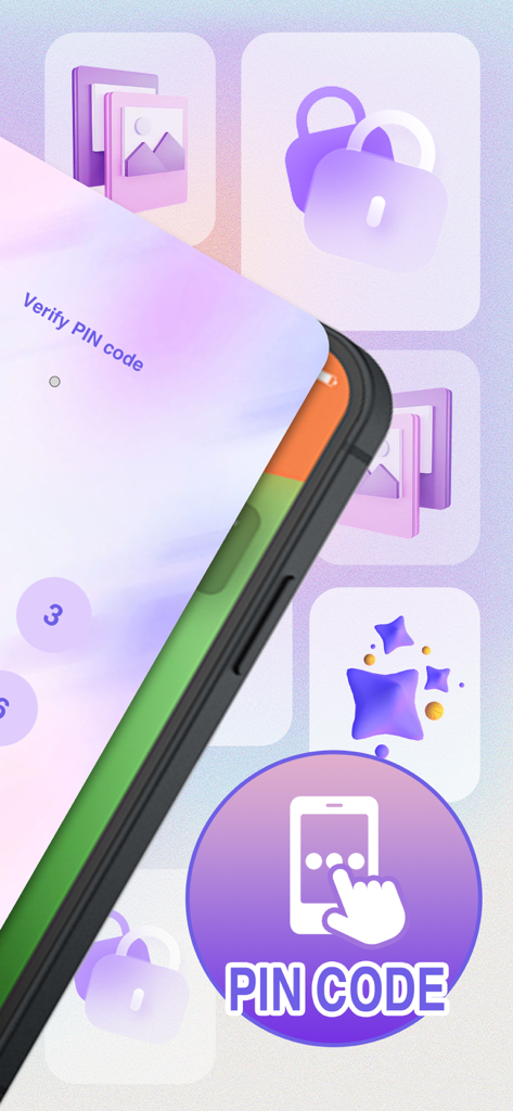 Photo Maker：Frame,Filter,Lock - Secure PIN code interface for protecting private photo albums in the Photo Maker app
