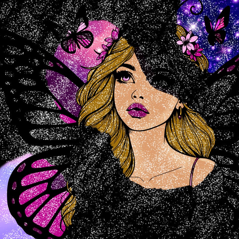 butterfly fairy realistic girl