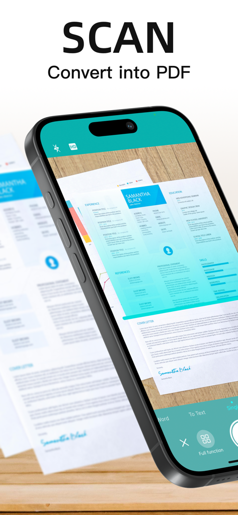 紙のドキュメントをスキャンしてPDFに変換するモバイルアプリ