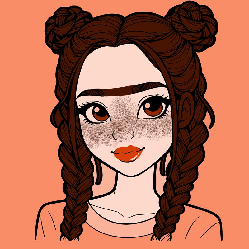 realistic girl with braids