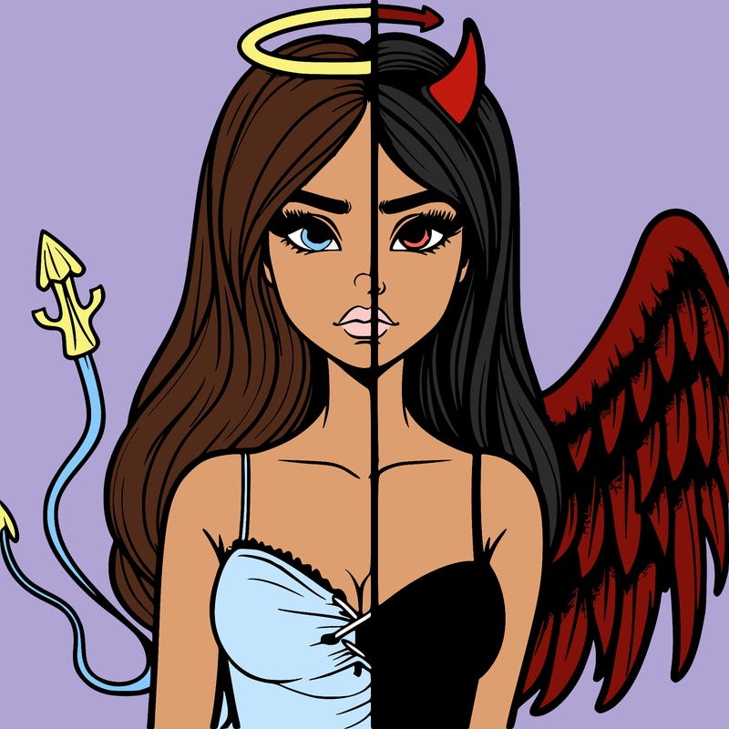 devil vs angel realistic girl