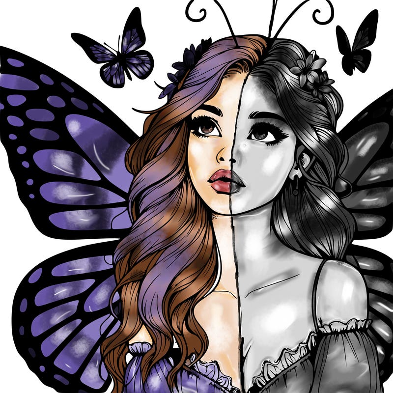 butterfly fairy realistic girl