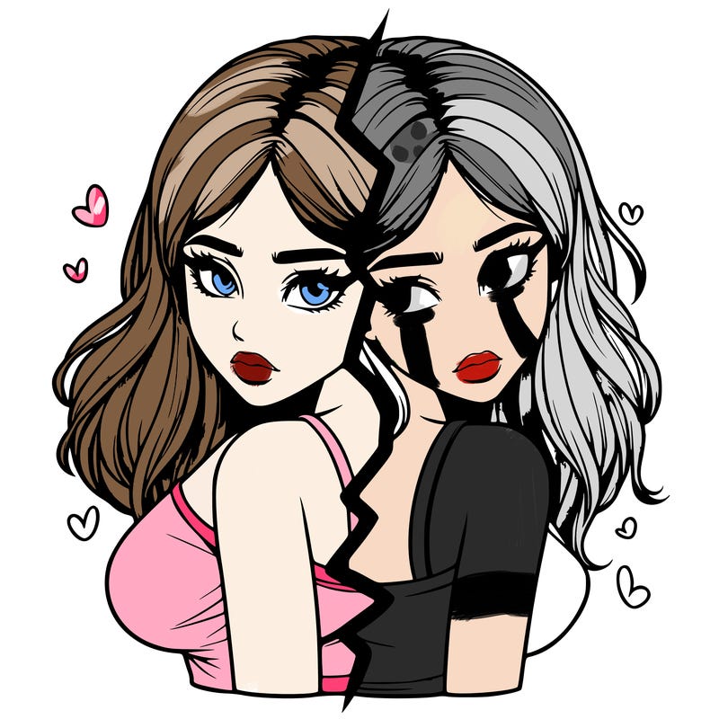 realistic girl split