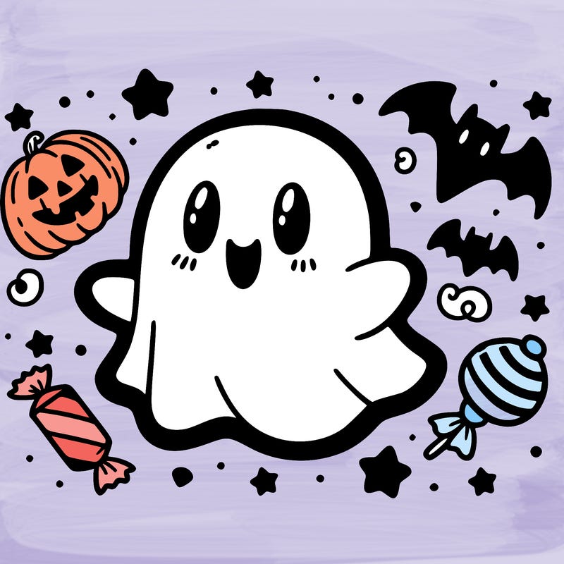 halloween cute little ghost