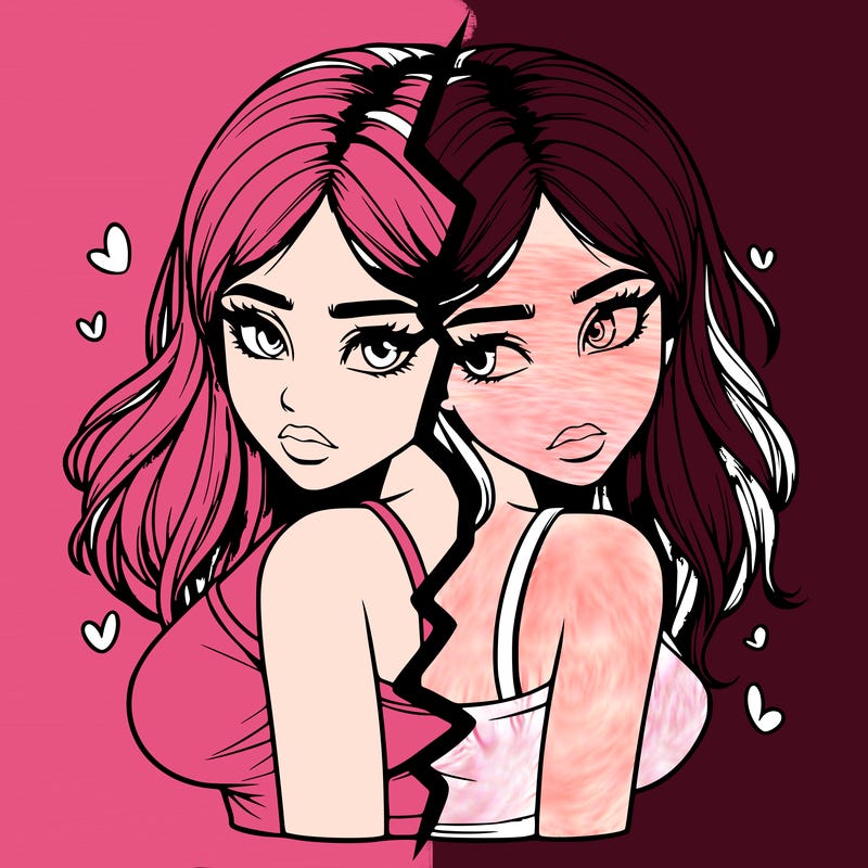 realistic girl split