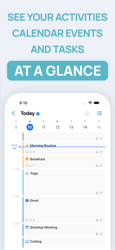 SuperPlanner: Daily Planner - SuperPlanner app daily schedule interface with time blocking for tasks and events