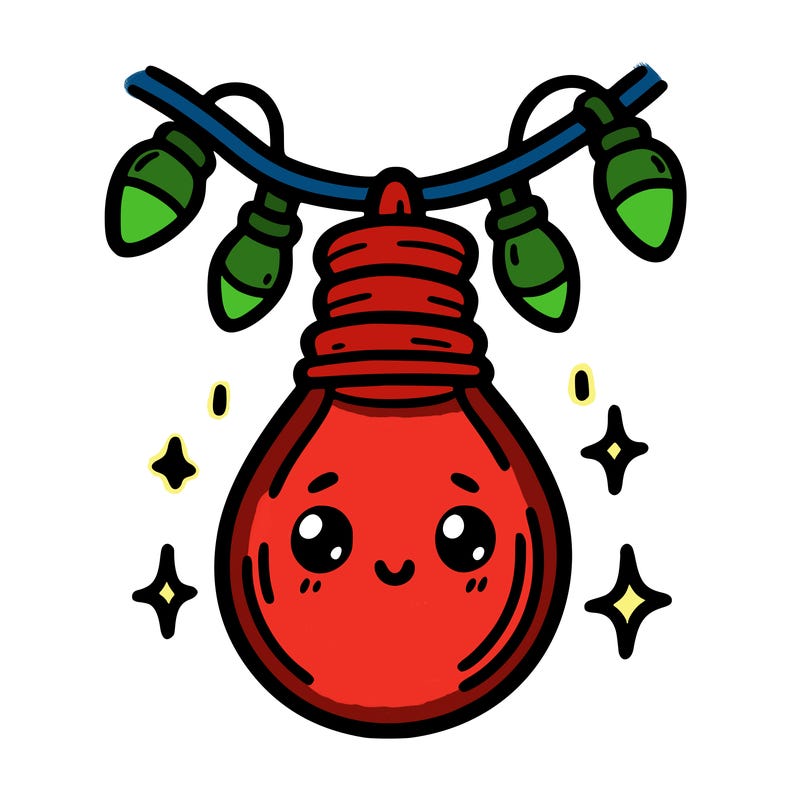 small bulb of a garland