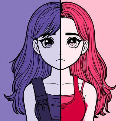 realistic girl split