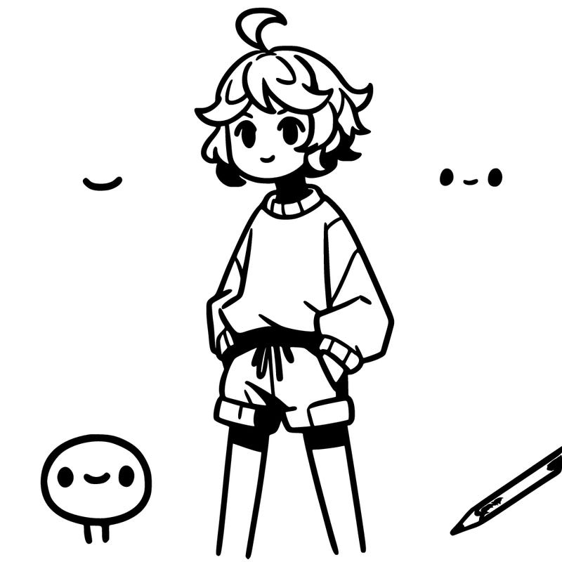 a blonde anime girl with shorts