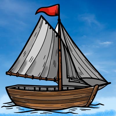 a simple sailboat