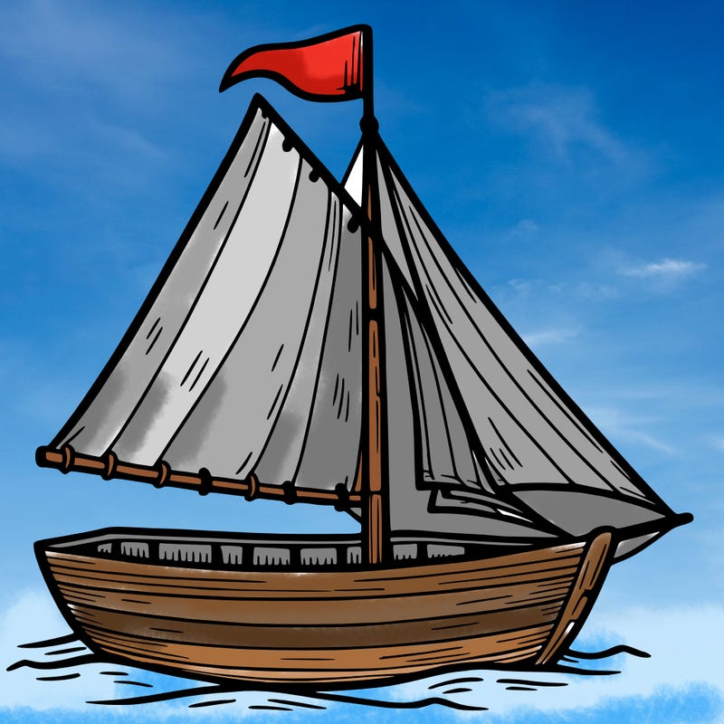 a simple sailboat
