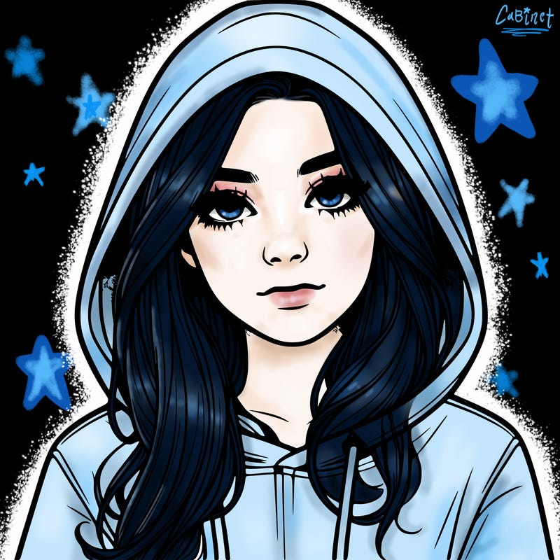 realistic girl with a hoodie