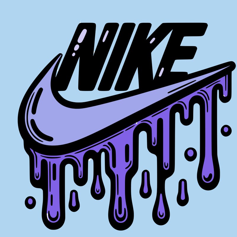 dripping nike logo