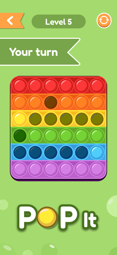 No internet - Offline Games - A colorful digital pop-it fidget mini-game interface within the offline games collection.