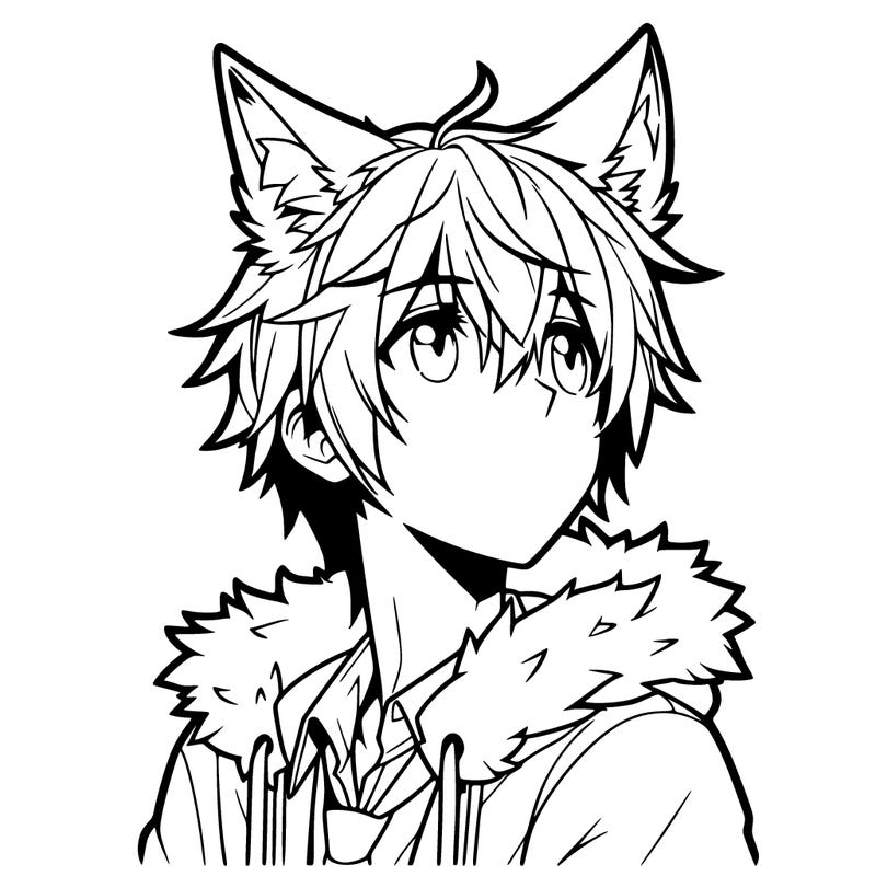 anime guy with wolf ears