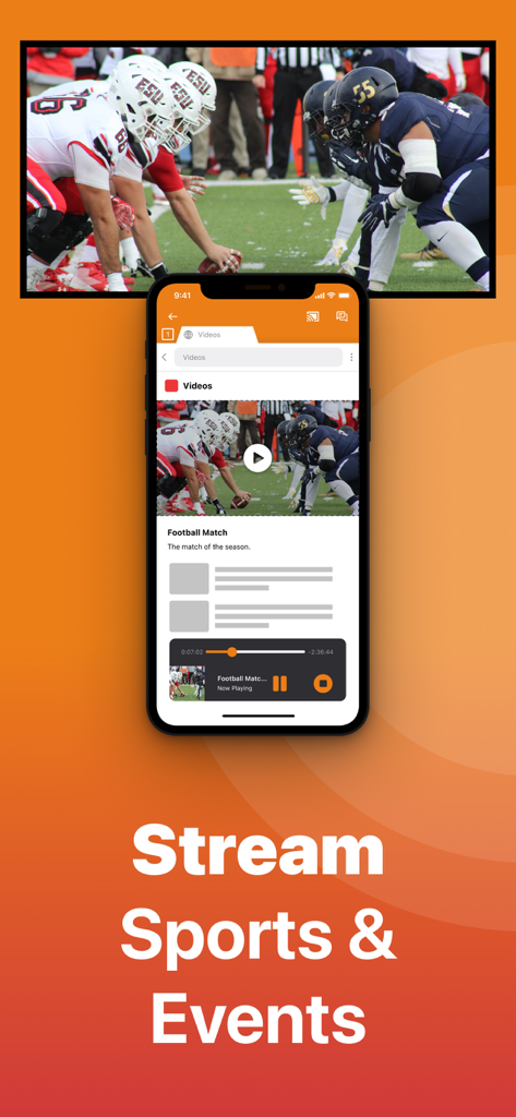 iPhone-App streamt ein Fußballspiel auf einen TV-Bildschirm
