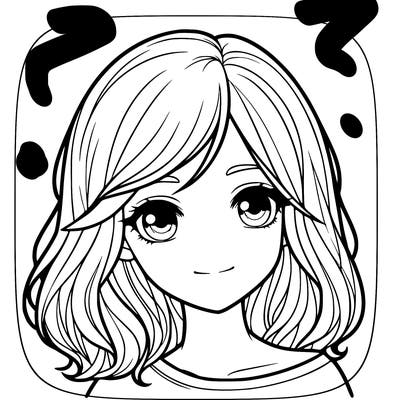 a realistic girl with shoulder length hair