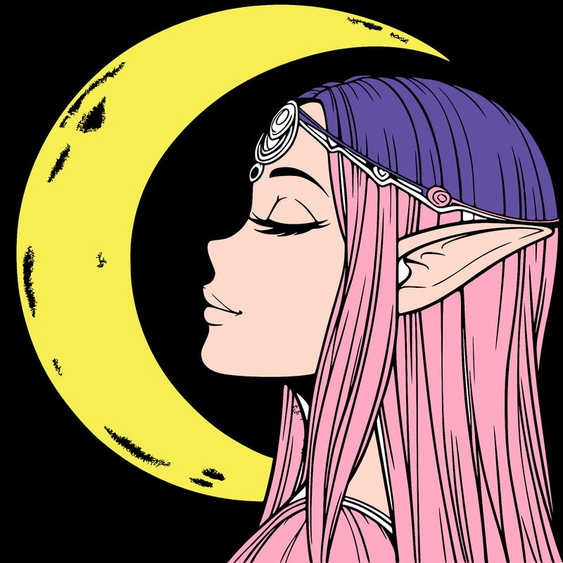 a realistic moon elf