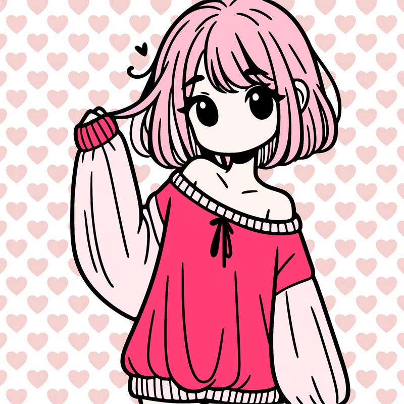 girl in baggy sweater hanging off her shoulder
