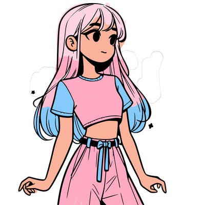 girl in a cute crop top