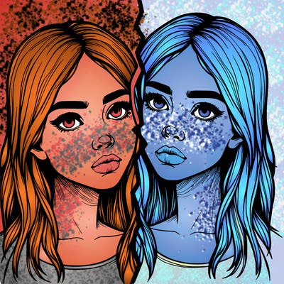 realistic girl split