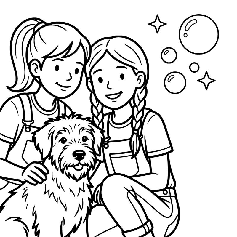 aria and emily and a dog 🐶