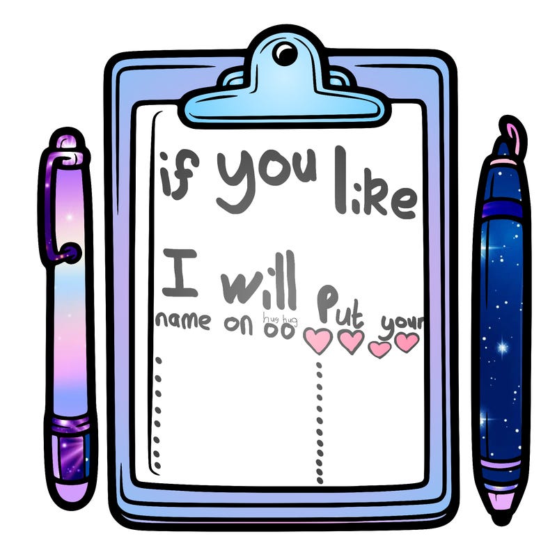 blank clip board with pen