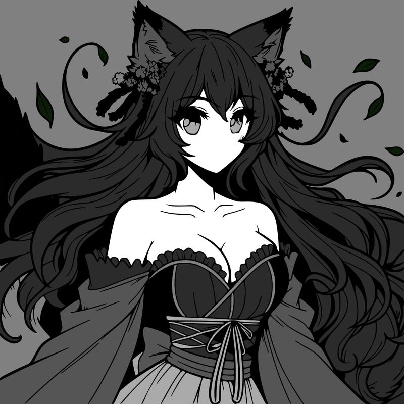 manga character and beauty woman woolf