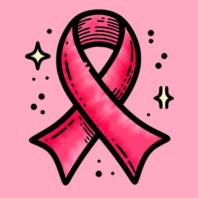 ribbon symbol of national breast cancer awareness month