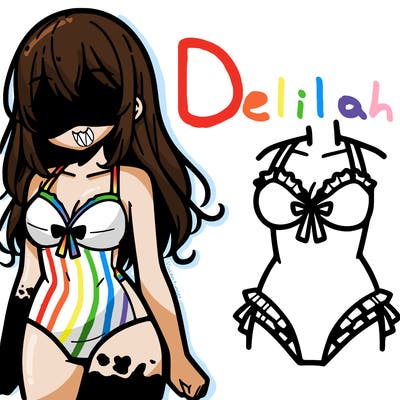 an anime girl that's wearing a swimsuit