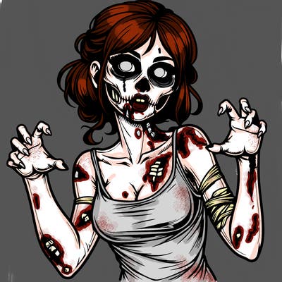 realistic zombie girl
