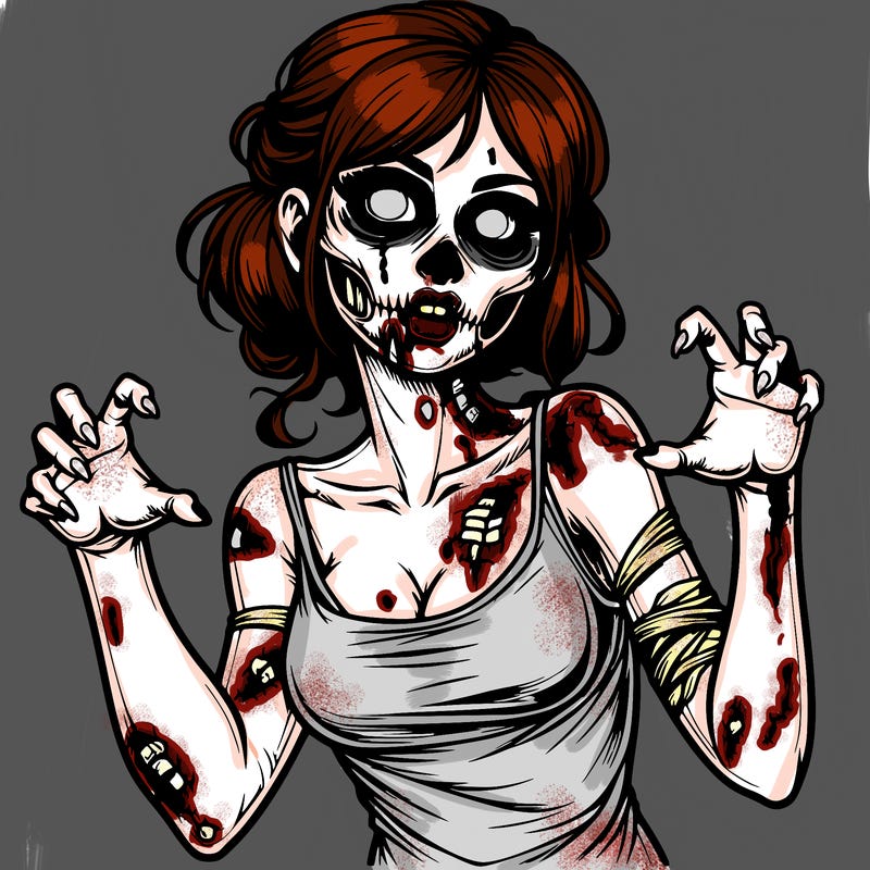 realistic zombie girl