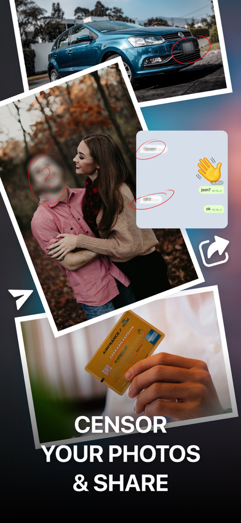 Blur Photo - Background & Face - Beispiele für das Unschärfen von Gesichtern, Nummernschildern und Kreditkartendetails zum Schutz der Privatsphäre