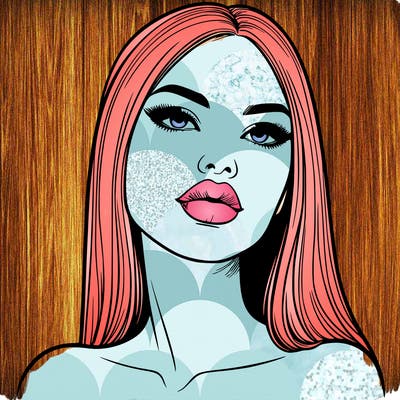 realistic woman with full lips