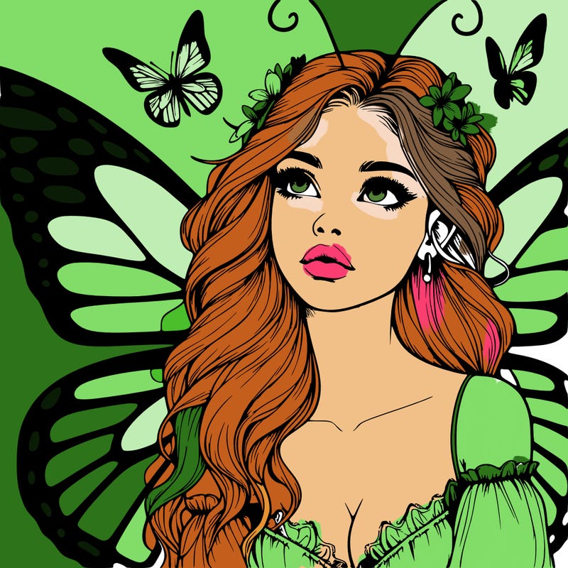 butterfly fairy realistic girl