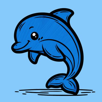 a cute dolphin