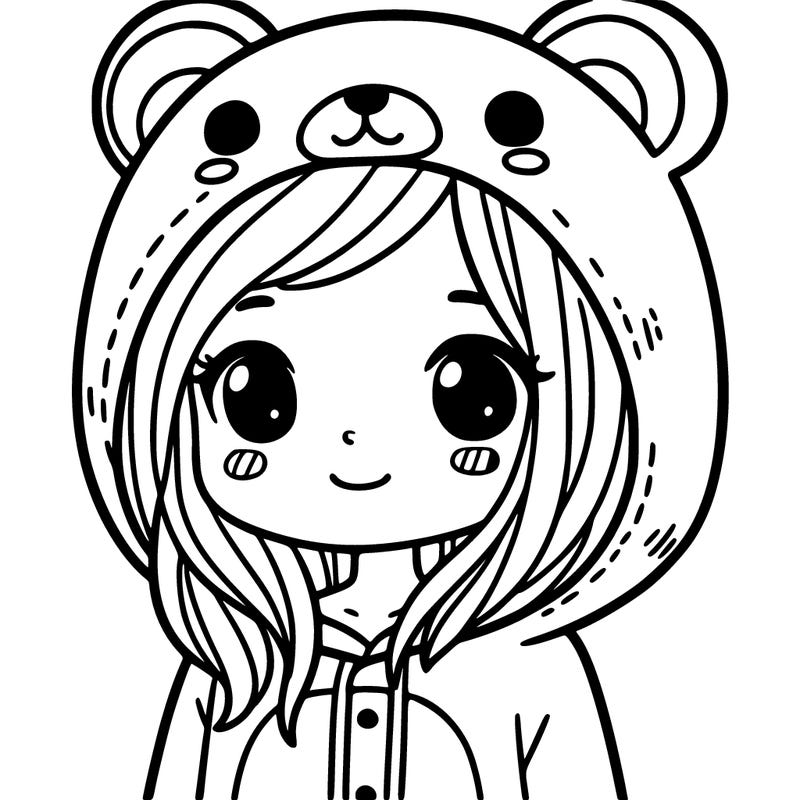 girl in a bear onesie