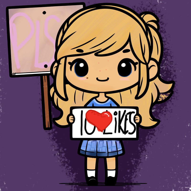 girl holding a sign