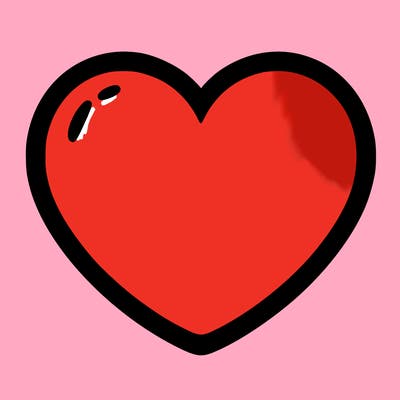 a blank heart
