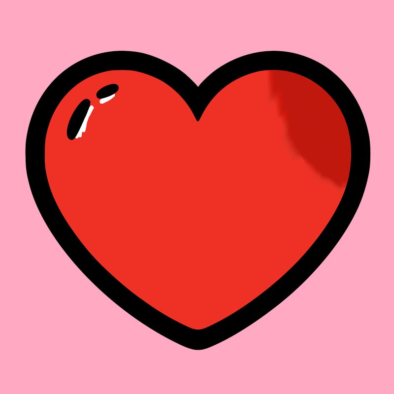 a blank heart