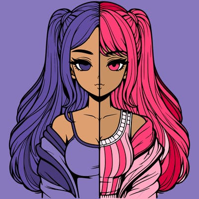 realistic girl split