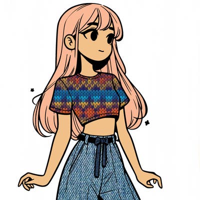 girl in a cute crop top