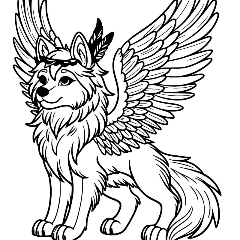 wolf with wings
