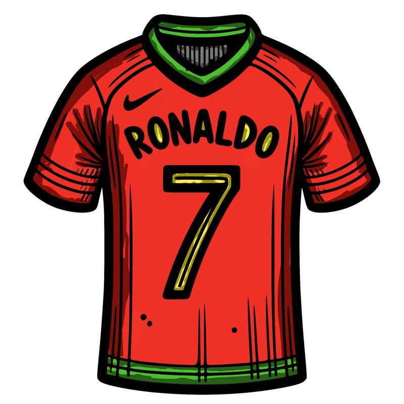 soccer jersey name ronaldo number seven
