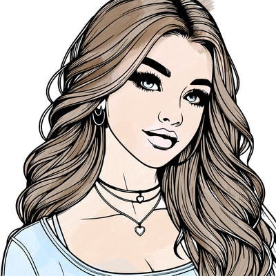 detailed realistic girl