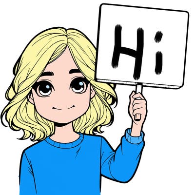 realistic girl holding up a sign