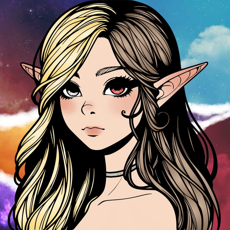 elf girl realistic dark fantasy