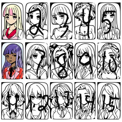 girls that look diffrent anime