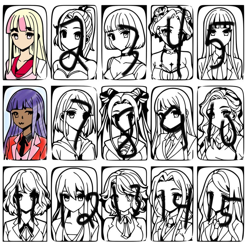 girls that look diffrent anime