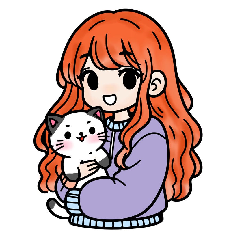 a girl holding a cat